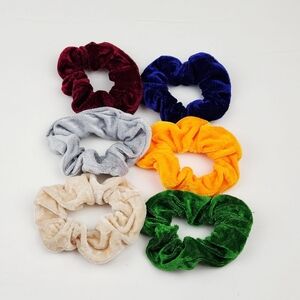 Velvet Scrunchie Hair Ties Bundle Of 6